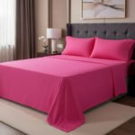 Juego De Sabanas Queen Size 200 Hilos 160 X 200 + 30 Hotel Fucsia