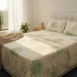 Juego De Sabanas Queen Size 200 Hilos 160 X 200 + 30 Hotel Menta Estampado - Imagen 3