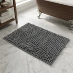 Alfombra De Baño Picaso Shaggy Rectangular 60x40 Cm Gris Oscuro Rectangular - Imagen 2