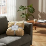 Manta Acanalada Estambul Picaso King 270 X 240 Liso Acanalado 1.8 Kg Beige - Imagen 9