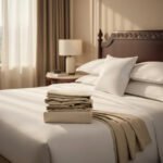 Juego De Sabanas Queen Size 200 Hilos 160 X 200 + 30 Hotel Beige - Imagen 4