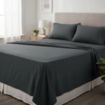 Juego De Sabanas Queen Size 200 Hilos 160 X 200 + 30 Hotel Gris Oscuro - Imagen 5