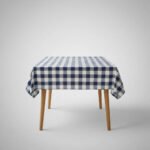 Mantel Picaso Cuadrille Picnic 200x155 Rectangular 80%aLG. Azul Cuadrillé - Imagen 4