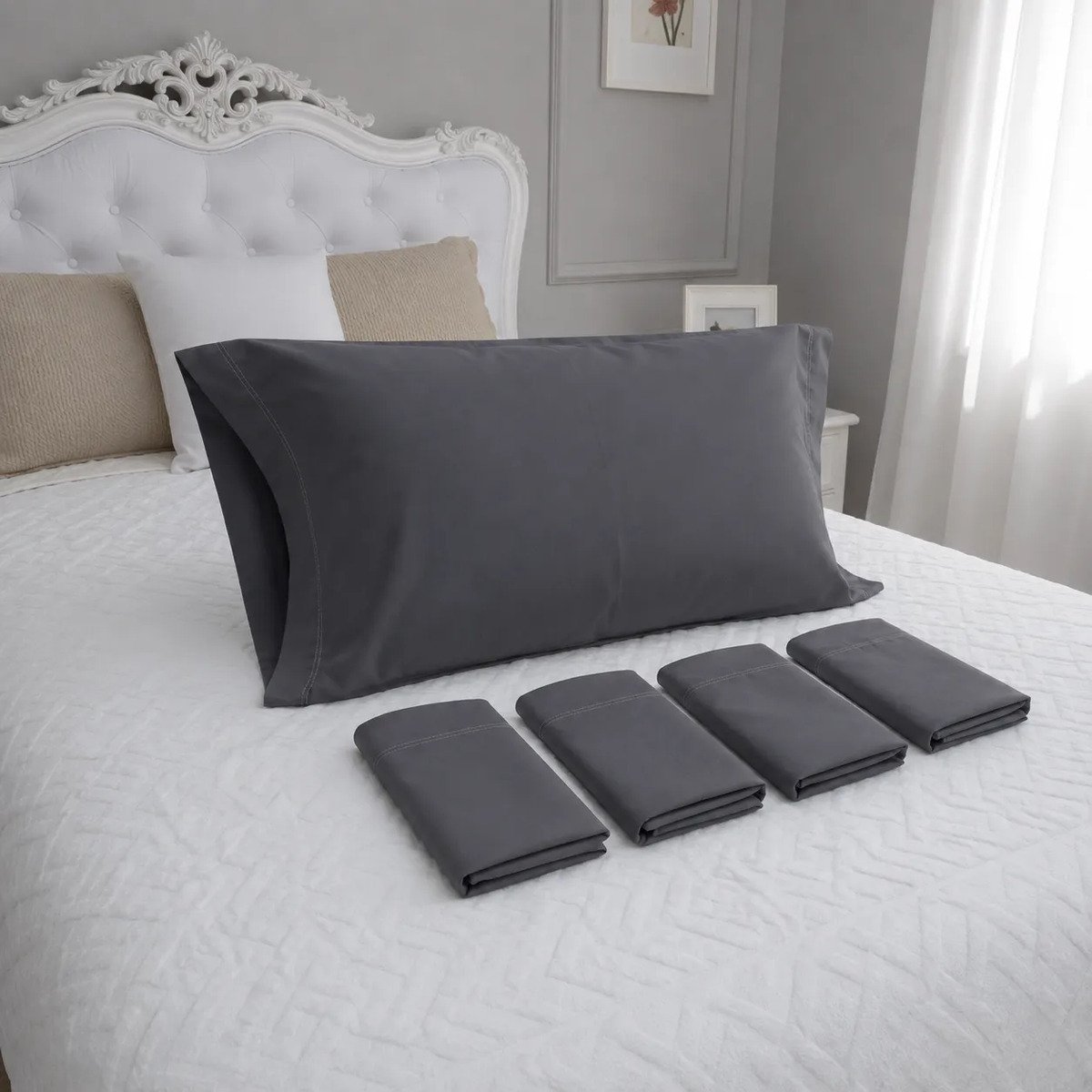 4 Fundas De Almohadas De Microfibra Picaso Lisa 4 Fundas De Almohadas De Microfibra Picaso Lisa - Imagen 1