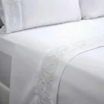 Juego De Sabanas Queen Size 600 H Premium Bordadas Blanco - Imagen 4