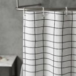 Cortina De Baño Picaso Teflón Estampado 180x180 C/ganchos Cuadro Blanco Estampada - Imagen 2