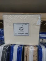 Juego De Sabanas Queen Size 600 H Premium Bordadas Natural - Imagen 2