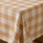 Mantel Picaso Cuadrille Picnic 250x155 Rectangular 80%aLG. Beige Cuadrillé - Imagen 4