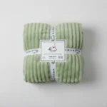 Manta Acanalada Estambul Picaso 1 1/2 Plazas 150x240 Liso 1 Kg Verde - Imagen 5