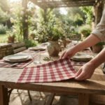 Set X6 Individual Cuadrille Picaso Picnic 45x32 80%algodon Bordó/rojizo Cuadrille Picnic - Imagen 5