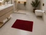 Alfombra De Baño Picaso Shaggy Rectangular 60x40 Cm Bordó Rectangular