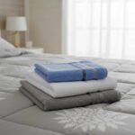 Set X3 Toallones Teka 70x130cm 100% Algodón 380gr Blanco-celeste-gris - Imagen 6