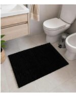 Alfombra De Baño Picaso Shaggy Rectangular 60x40 Cm Negro Rectangular - Imagen 2