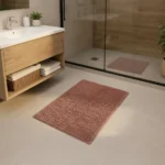 Alfombra De Baño Picaso Shaggy Rectangular 60x40 Cm Rosa Viejo Rectangular - Imagen 2