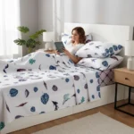 Juego De Sabanas Lisa King Size 2 X 2 Picaso Cotton Touch - Imagen 98