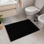 Alfombra De Baño Picaso Shaggy Rectangular 60x40 Cm Negro Rectangular - Imagen 3