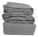 Juego De Sabanas Queen Size 200 Hilos 160 X 200 + 30 Hotel Gris - Imagen 3