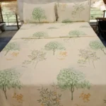 Juego De Sabanas Queen Size 200 Hilos 160 X 200 + 30 Hotel Menta Estampado - Imagen 2