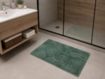 Alfombra De Baño Picaso Shaggy Rectangular 60x40 Cm Verde Rectangular