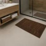 Alfombra De Baño Picaso Shaggy Rectangular 60x40 Cm Marrón Rectangular - Imagen 2
