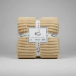 Manta Acanalada Estambul Picaso 1 1/2 Plazas 150x240 Liso 1 Kg Beige - Imagen 5