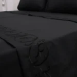 Juego De Sabanas 2½ Pl 600 H Premium Bordadas Negro - Imagen 5