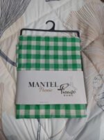 Mantel Picaso Cuadrille Picnic 250x155 Rectangular 80%aLG. Verde Cuadrillé - Imagen 4