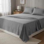 Juego De Sabanas Queen Size 200 Hilos 160 X 200 + 30 Hotel Gris