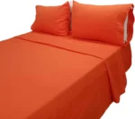 Juego De Sabanas Lisas Twin Size 1 X 2 X 30 Cm Picaso 200 H Color Naranja - Imagen 4