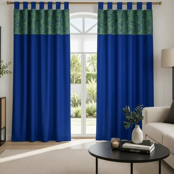 Cortina Panel Picaso Venecia 1.35 X 2.10 M Azul