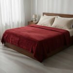 Manta Acanalada Estambul Picaso King 270 X 240 Liso Acanalado 1.8 Kg Bordó