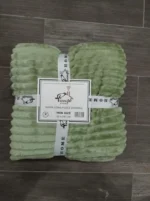 Manta Acanalada Estambul Picaso 1 1/2 Plazas 150x240 Liso 1 Kg Verde - Imagen 3