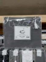 Juego De Sabanas 2½ Pl 600 H Premium Bordadas Gris Oscuro Liso - Imagen 2