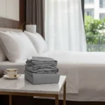 Juego De Sabanas Queen Size 200 Hilos 160 X 200 + 30 Hotel Gris - Imagen 4