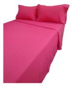 Juego De Sabanas Queen Size 200 Hilos 160 X 200 + 30 Hotel Fucsia - Imagen 2