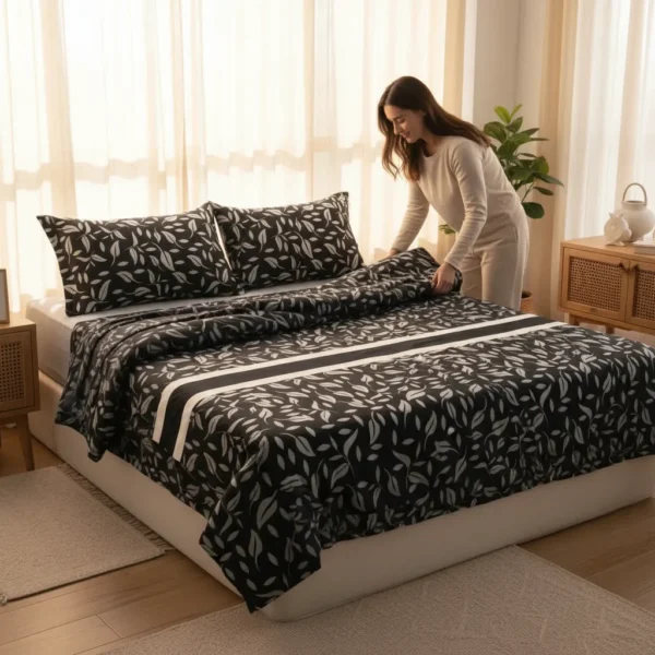 Juego De Sabanas Queen Size 200 Hilos 160 X 200 + 30 Hotel Vera