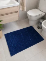 Alfombra De Baño Picaso Shaggy Rectangular 60x40 Cm Azul Rectangular - Imagen 2