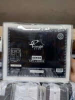 Juego De Sabanas 2½ Pl 600 H Premium Bordadas Azul Liso - Imagen 3