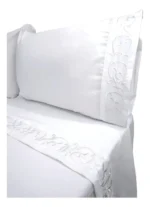 Juego De Sabanas 2½ Pl 600 H Premium Bordadas Blanco - Imagen 8
