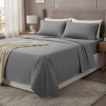 Juego De Sabanas Queen Size 200 Hilos 160 X 200 + 30 Hotel Gris - Imagen 5