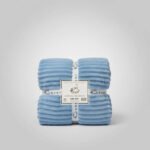 Manta Acanalada Estambul Picaso King 270 X 240 Liso Acanalado 1.8 Kg Celeste - Imagen 6