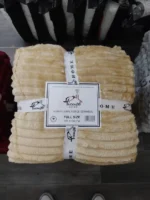 Manta Acanalada Estambul Picaso 2 1/2 Plazas 220x240 Liso Acanalado 1 Kg Beige - Imagen 5