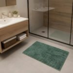 Alfombra De Baño Picaso Shaggy Rectangular 60x40 Cm Verde Rectangular - Imagen 2