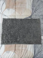 Alfombra De Baño Picaso Shaggy Rectangular 60x40 Cm Gris Oscuro Rectangular - Imagen 4