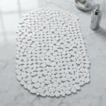 Alfombra De Baño Pvc Antideslizante Bañera Piedras 35x55 Blanco - Imagen 2
