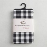 Set X6 Servilletas Picnic Picaso 80% Algodón 45x45 Negro Cuadrille Picnic - Imagen 5