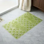 Alfombra De Ducha Pies Antideslizante Pvc Bañera 33x64 Verde - Imagen 2