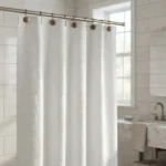Cortina Para Baño De Tela 180x195 Blanca Labrada Blanca Labrada - Imagen 6
