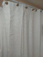 Cortina Para Baño De Tela 180x195 Blanca Labrada Blanca Labrada - Imagen 3