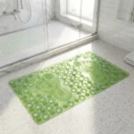 Alfombra De Ducha Pies Antideslizante Pvc Bañera 33x64 Verde - Imagen 3